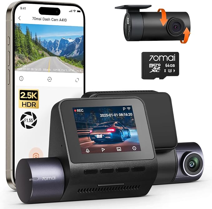 70mai Dash Cam Front and Rear by 70mai