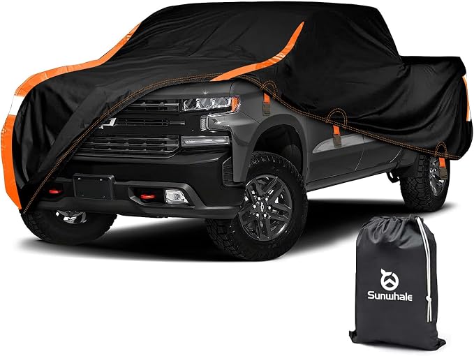 Truck Cover Heavy Duty 100% Waterproof Pickup Truck Cover All Weather by SUNWHALECOVERProvidingASoothingStartToYourEveryAdventure