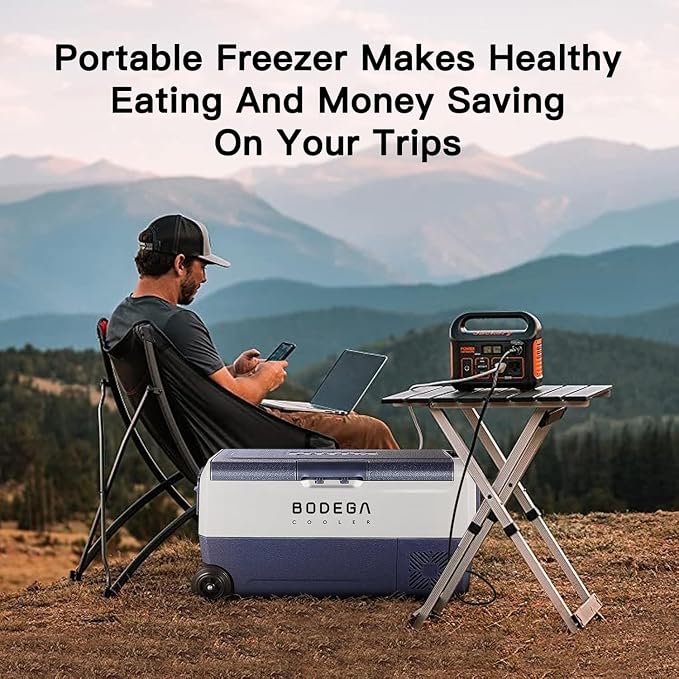 BODEGACOOLER 12 Volt Car Refrigerator, 53 Quart Portable Freezer, Dual Zone Car - Image 5