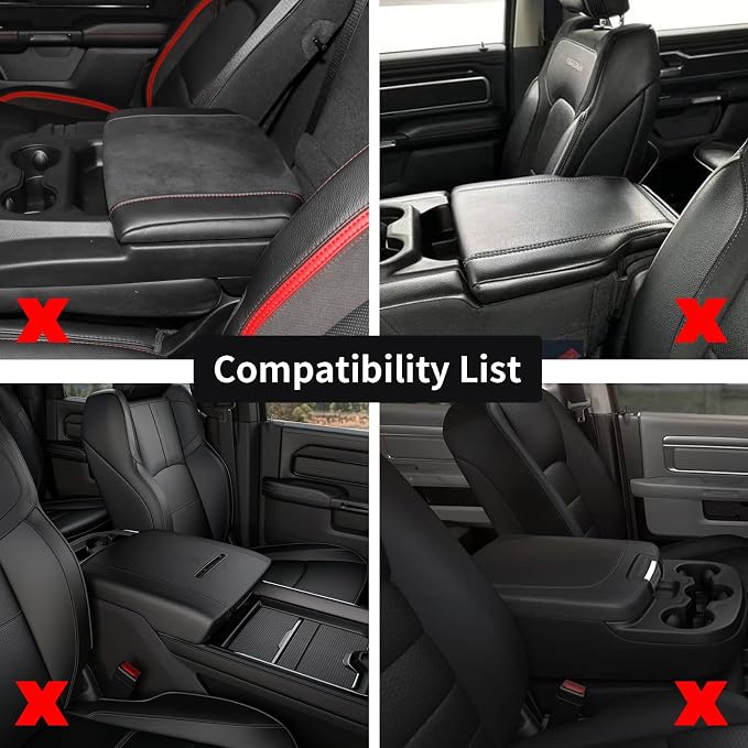 GIANT PANDA Center Console Cover Armrest Cover Cushion Fits Dodge RAM 1500 2500 - Image 3
