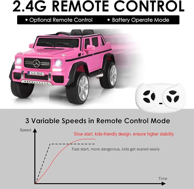 Costzon Ride on Car, Licensed Mercedes-Benz Maybach, 12V Battery Powered - Image 2