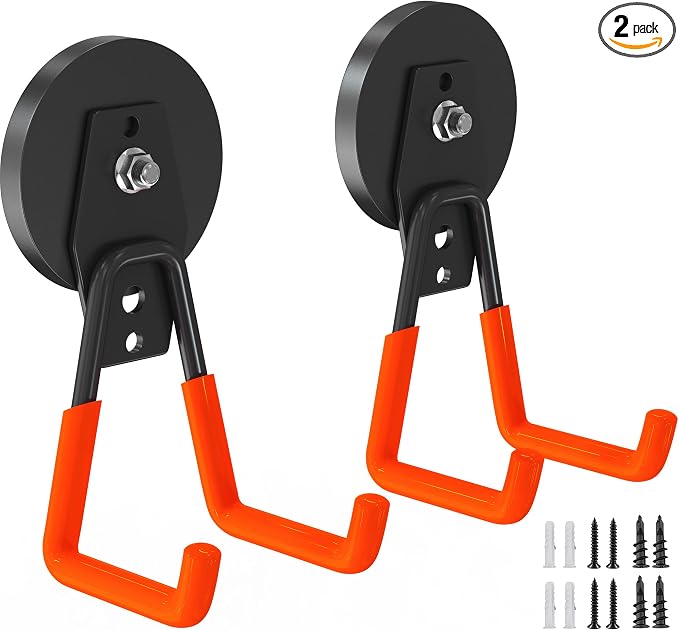 Extra Strong Magnetic Hooks for Hanging Heavy Duty, 2.6in Large Industrial by Laowu