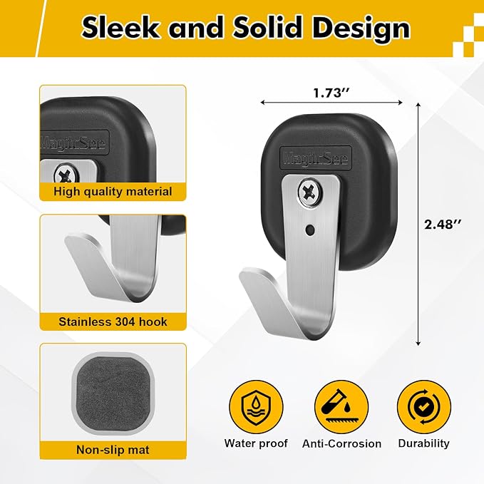 Upgraded Heavy Duty Magnetic Hook, Powerful Magnet Versalite Indoor and Outdoor - Image 6