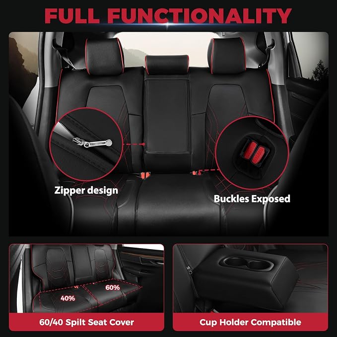FREESOO CRV Seat Covers Full Set, - Image 4