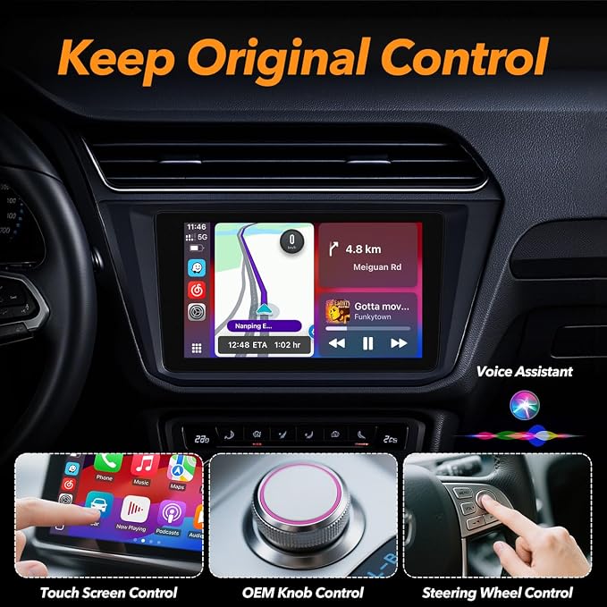 Volam 3-in-1 Wireless CarPlay Adapter Magic AI Video Box - Image 7