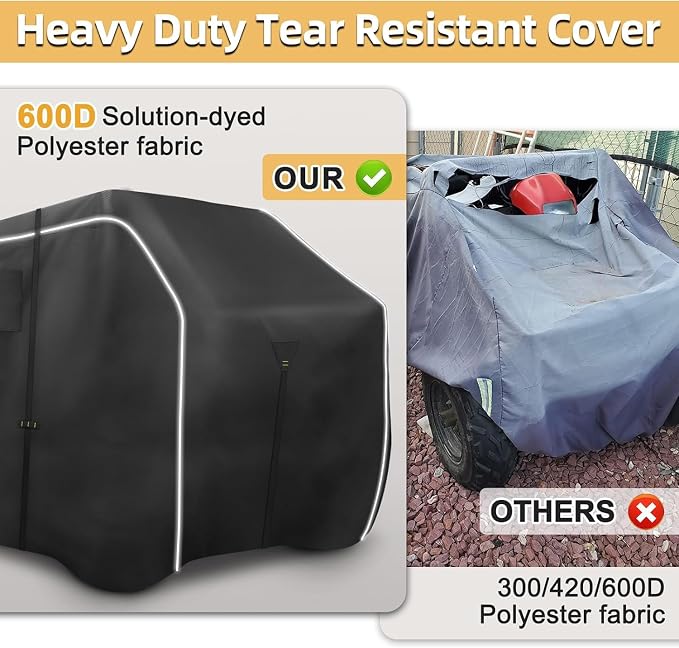 600D ATV Cover, Waterproof & Windproof 4 Wheeler Covers Outdoor Storage - Image 2