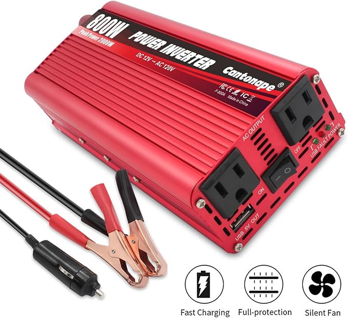 800 Watt Car Inverter DC 12V to 110V/120V AC Converter Power Inverter - Image 5