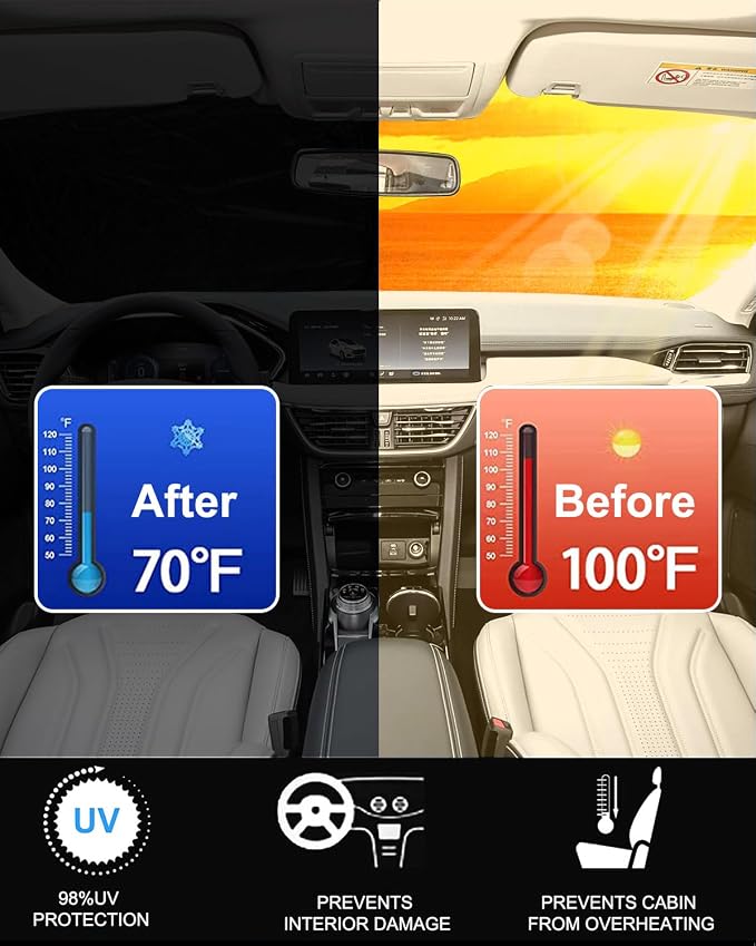 2025 Upgrade Front Windshield Sunshade fit - Image 2