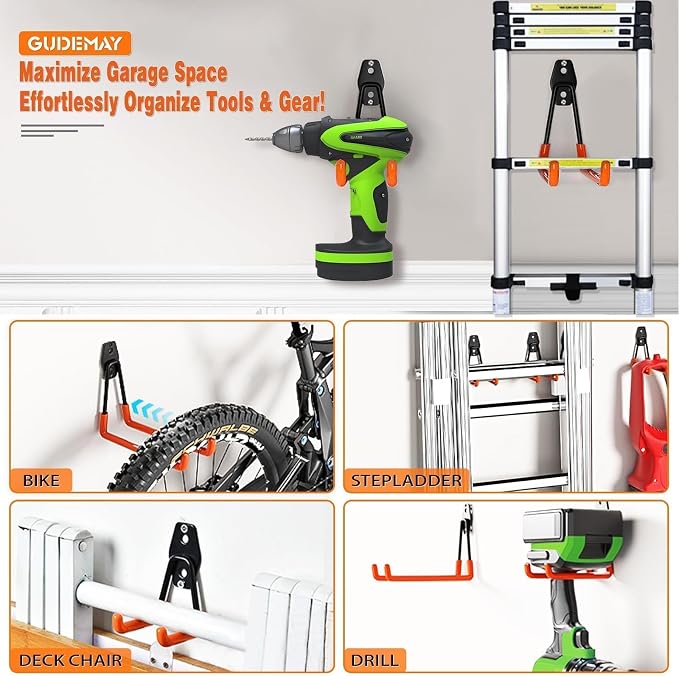 32 Pack Garage Hooks garage organization Steel Heavy Duty Garage Storage Hooks - Image 7