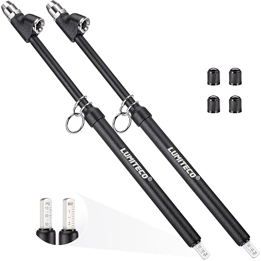 2-Pack Dual Head Tire Pressure Gauge, Heavy Duty Truck Tire Air Gauge Range by LUMITECO