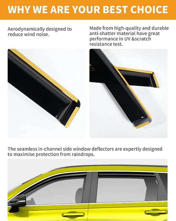 in-Channel Window Rain Guards Fit - Image 5