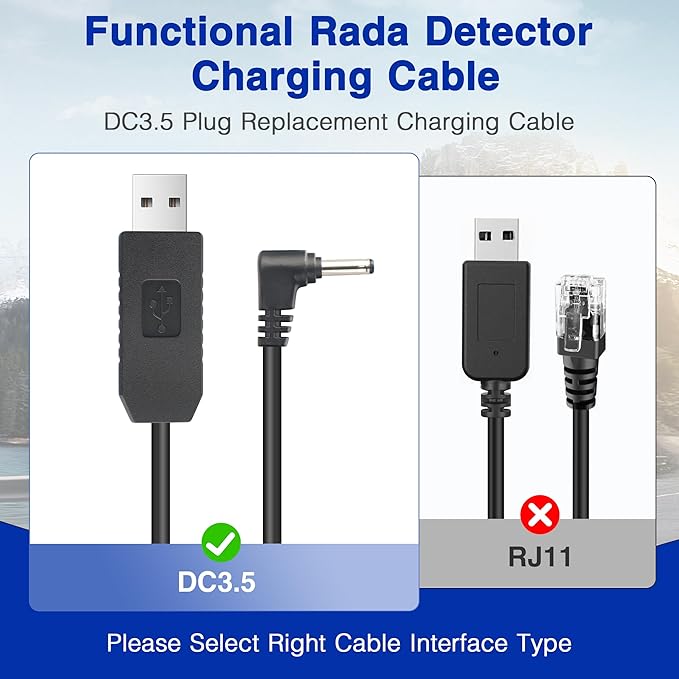 Radar Detector Power Cable for Cobr RAD350 380 450 480i 700i XRS9370 955 5300 - Image 4