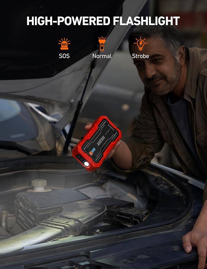 AstroAI S8 Pro Car Battery Jump Starter, 3000A Peak Jump Starter Battery Pack - Image 7