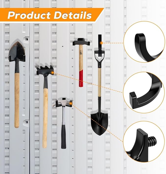 9 pcs Storage Shed Hooks J U V-Shape Hangers Tool Set - Image 3