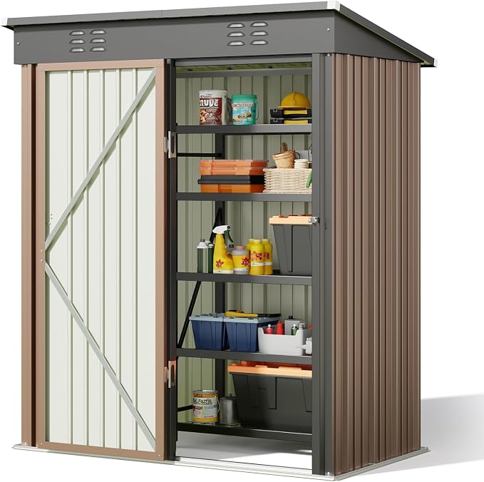 Bealife Outdoor Storage Shed Clearance, Metal Outdoor Storage Cabinet, - Image 9