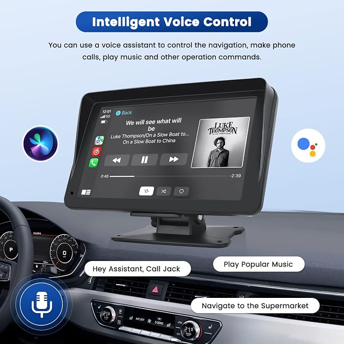 Portable Carplay Screen for Car, GPS Navigation, Mirror Link for All Vehicles - Image 3