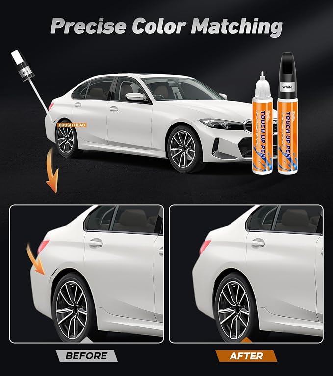 White Touch Up Paint for Car, Car Paint Scratch Repair, Auto Paint Repair Pen - Image 2