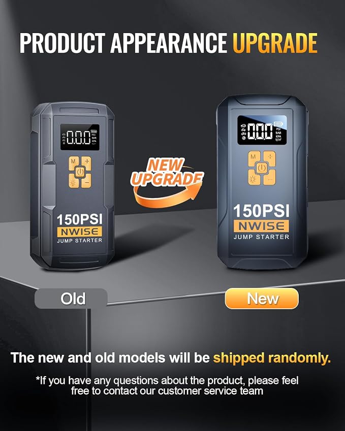 Portable Car Jump Starter with Air Compressor, 150PSI Jump Box Battery Pack - Image 3