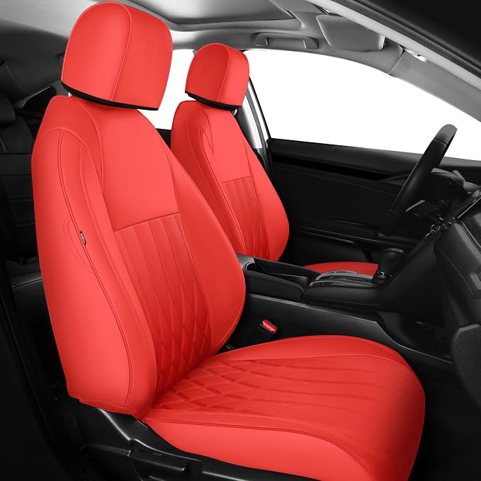 Seat Covers for Honda Civic Sedan LX 2016 2017 2018 2019 2020 2021, Faux by FEINEPRO
