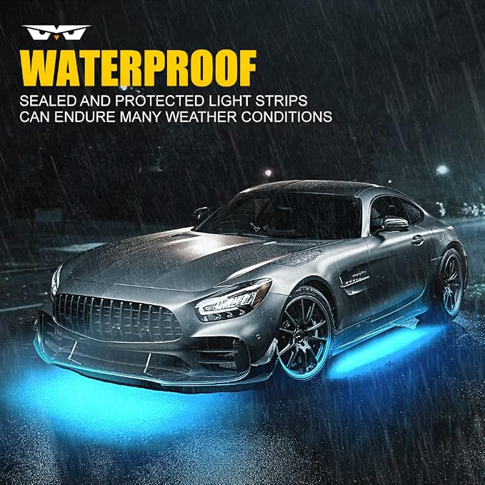 LUMENIX Double Row RGB LED Car Underglow Lights Kit, w/Dynamic Music & DIY Mode - Image 6