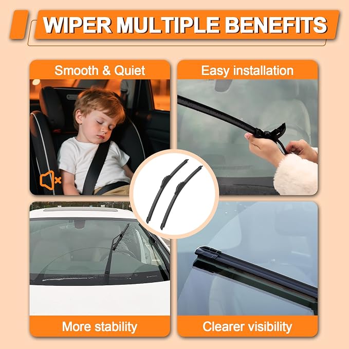 HULADAED® 26''+24''+16'' Windshield Wipers Replacement - Image 6