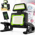 Rechargeable Work Light with Clamp, 3000 Lumen Magnetic Work Light Battery by Tresda