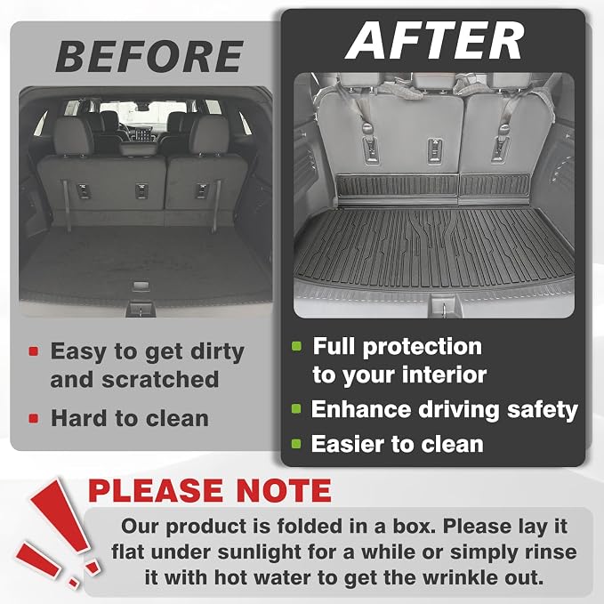 TripleAliners Trunk Floor Mat All Weather Liner Compatible - Image 7