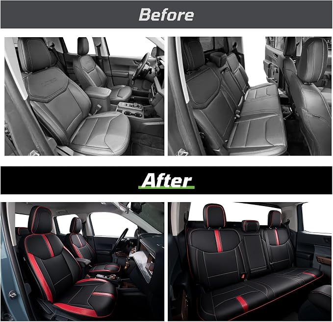 Seat Covers Fit for Ford Maverick 2022-2025 Double Cab XL XLT Lariat, Full - Image 6