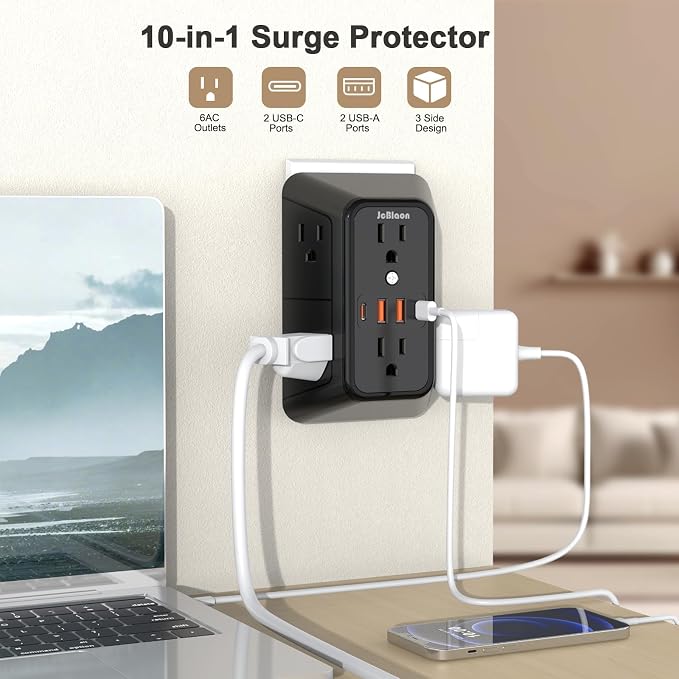 Outlet Extender Surge Protector - Image 2