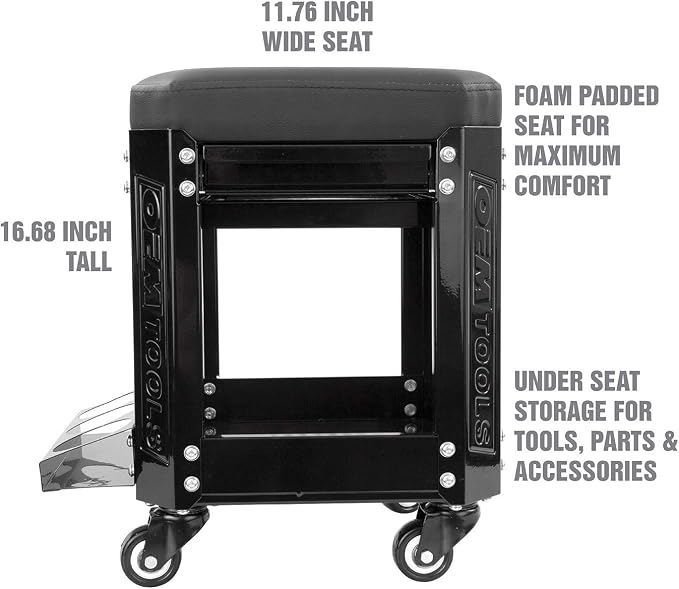 OEMTOOLS 24994 Workshop Creeper Seat, Rolling Stool - Image 3
