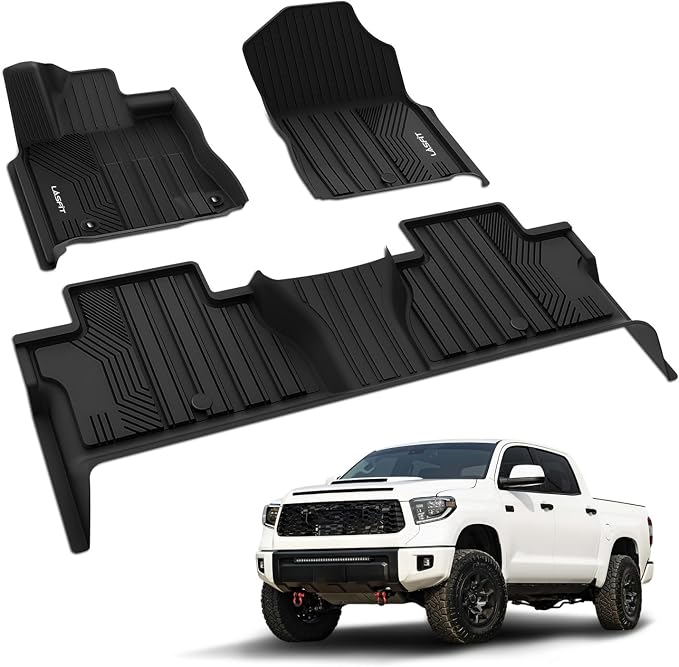 LASFIT Floor Mats for Toyota Tundra 2014-2021 CrewMax Cab, All Weather Custom by LASFIT