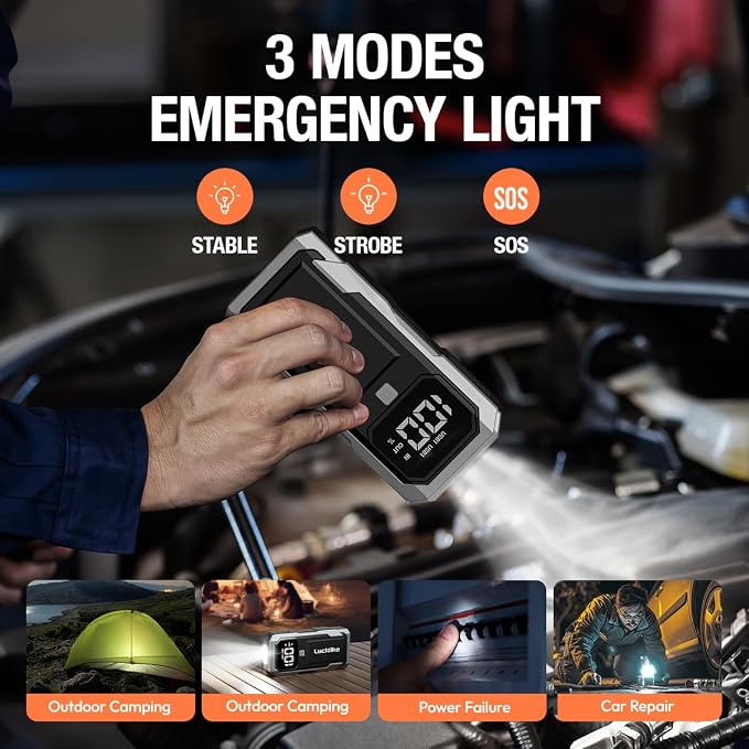 Lucklike Car Battery Jump Starter Portable, Jump Starter Battery Pack - Image 5