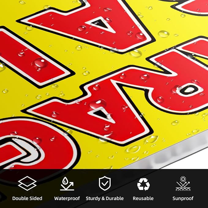 Garage Sale Sign, Large Size 24" x 16" Garage Sale Signs - Image 5