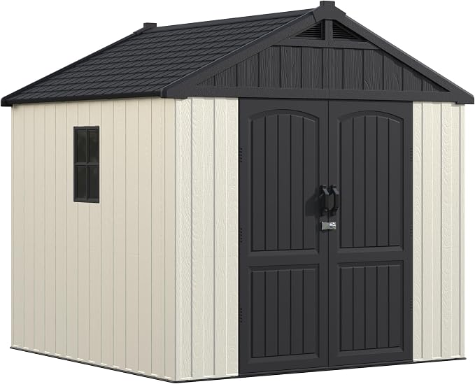 Greesum 8×8 FT Plastic Outdoor Storage Shed by BuynowfromGreesum