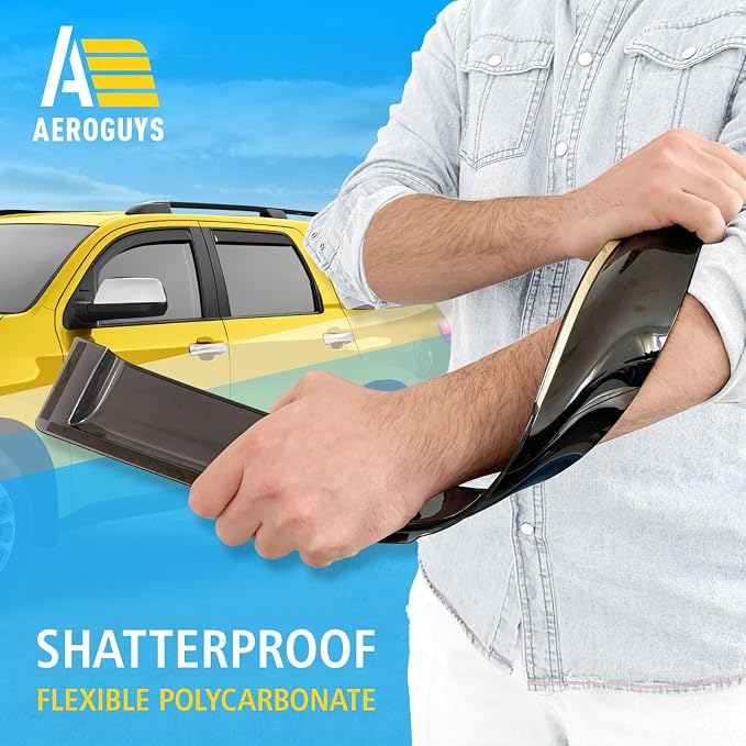 Extra Durable Window Deflectors in-Channel Window Visors Rain Guards Fit - Image 4