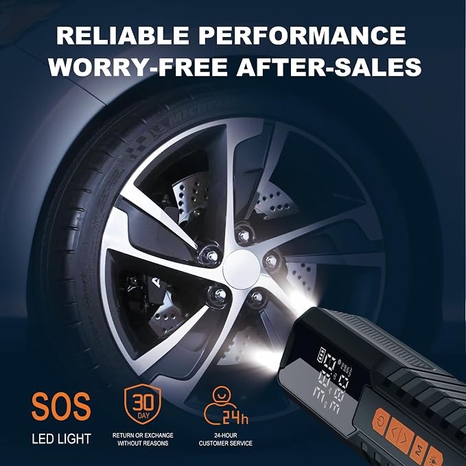 Tire Inflator Portable Air Compressor, Air Pump - Image 3