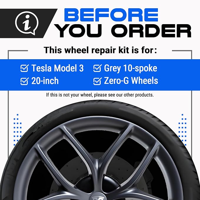 Premium Tesla Wheel Curb Rash Repair Kit - Image 2