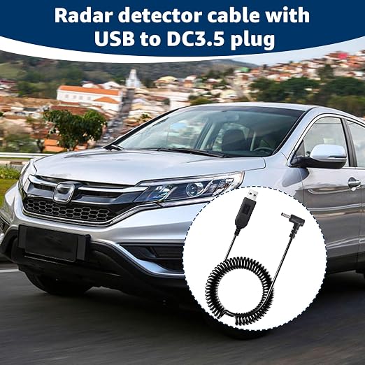USB to DC3.5 Plug Radar Detector Power Cable, USB 5V-12V Power Cable Compatible - Image 6