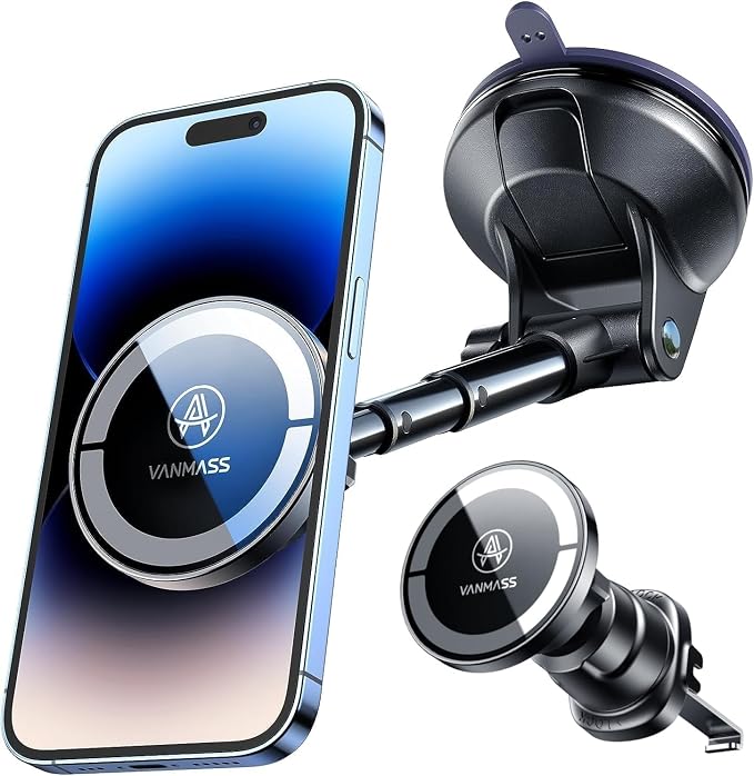 VANMASS for MagSafe Car Mount Magnetic Phone Holder Suction Cell Stand for by VANMASS