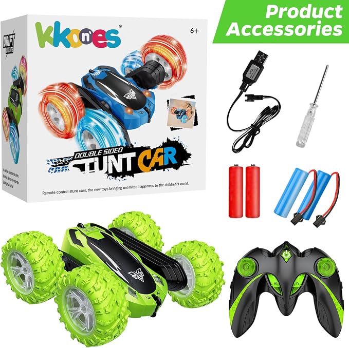KKONES Remote Control Car, 2.4GHz Electric Race Stunt Car, Double Sided 360° - Image 4