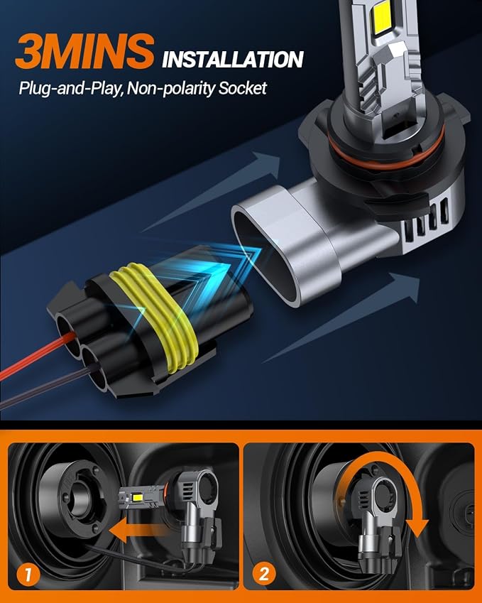 SEALIGHT H7 Bulbs, 000LM 6500K Fog Lights - Image 5