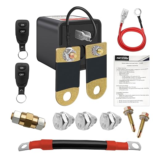 3/8" Side Post Remote Battery Disconnect Switch 12V Battery Kill Switch by FASTSTORM