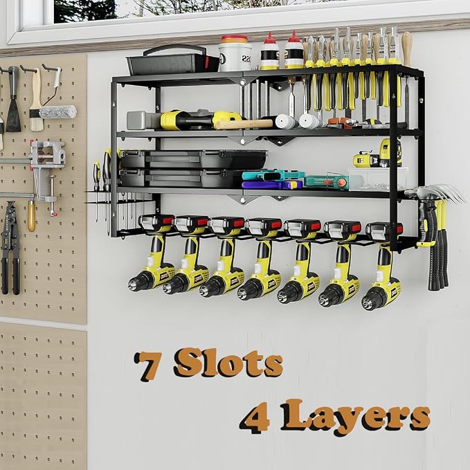 AZERPIAN Tool Organizer Heavy Duty Power Wall Mount - Image 2