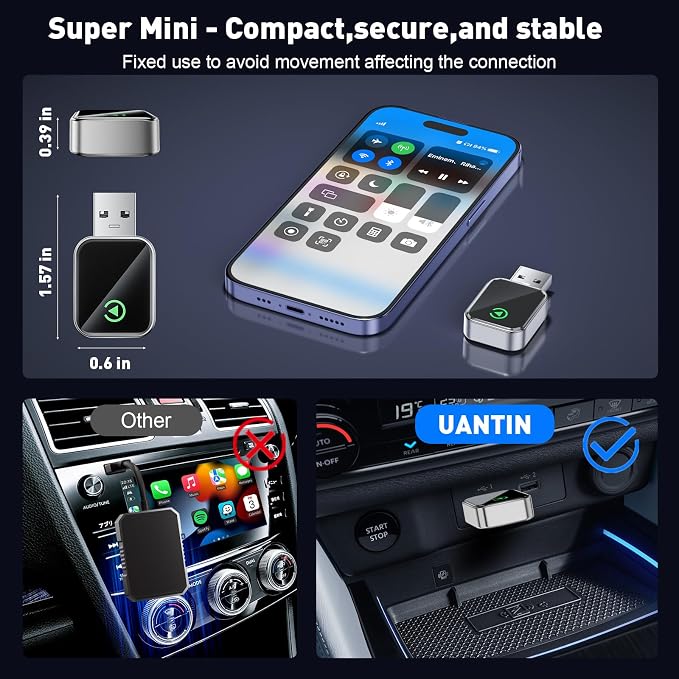 Wireless CarPlay Adapter for Apple iPhone, Fast Auto-Connect, No Latency - Image 5