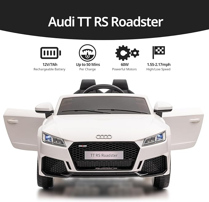 Electric Ride on Car for Kids, Licensed Audi 12V 7Ah Kids Ride-on Toy for - Image 5