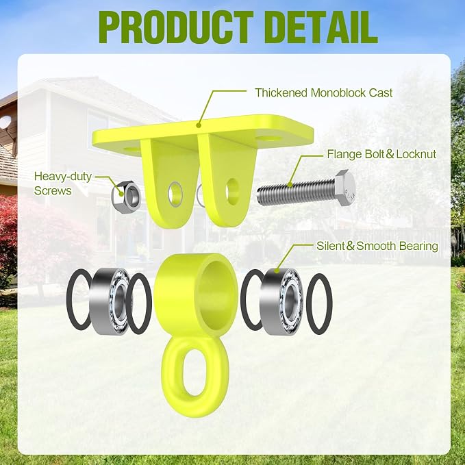 BETOOLL Swing Hangers with Bearing, Heavy Duty Porch Swing Hanging Kit - Image 3