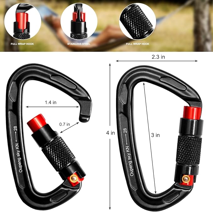 Auto Locking Carabiner Clips - Image 3