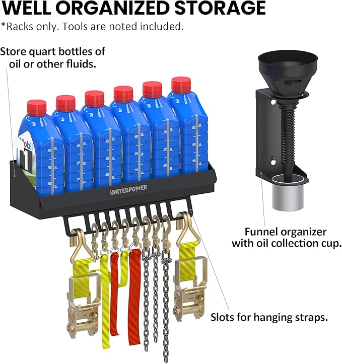 UNITEDPOWER 6 Quart Motor Oil Storage Rack, Bottle Shelf Mount Caddy - Image 4