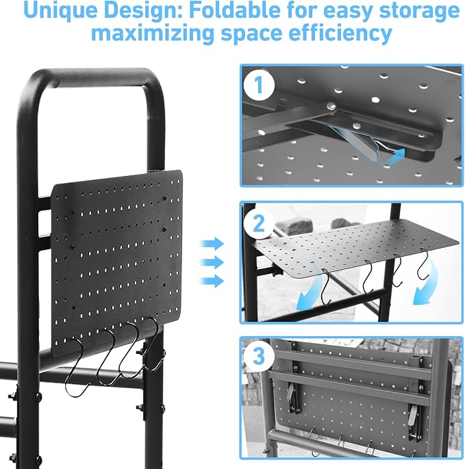 Rolling Tire Rack for Garage, Adjustable Metal Tire Rack - Image 2