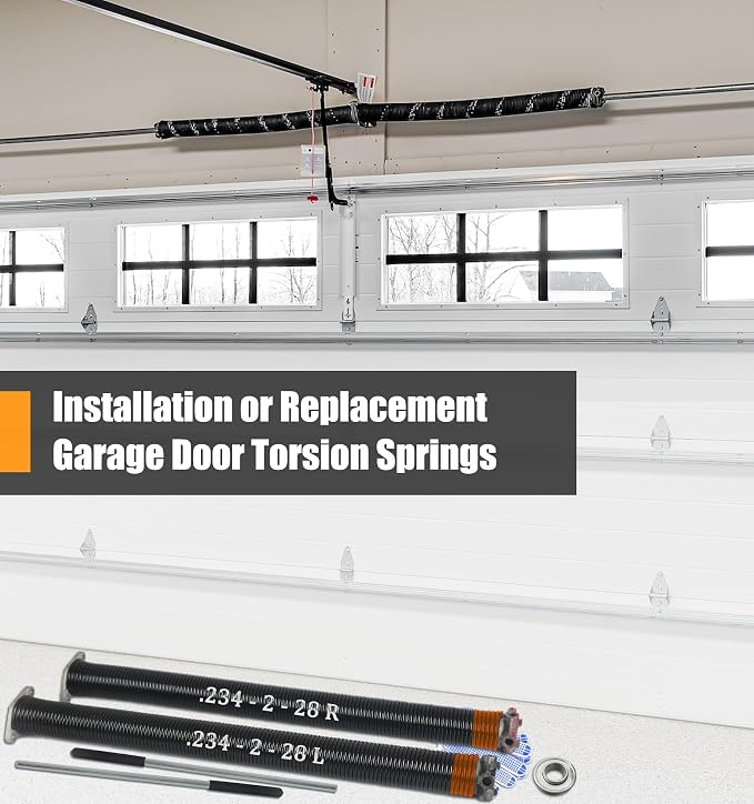 Garage Door Torsion Spring Set, Pair of 2" Electrophoresis Coated Garage Door - Image 7